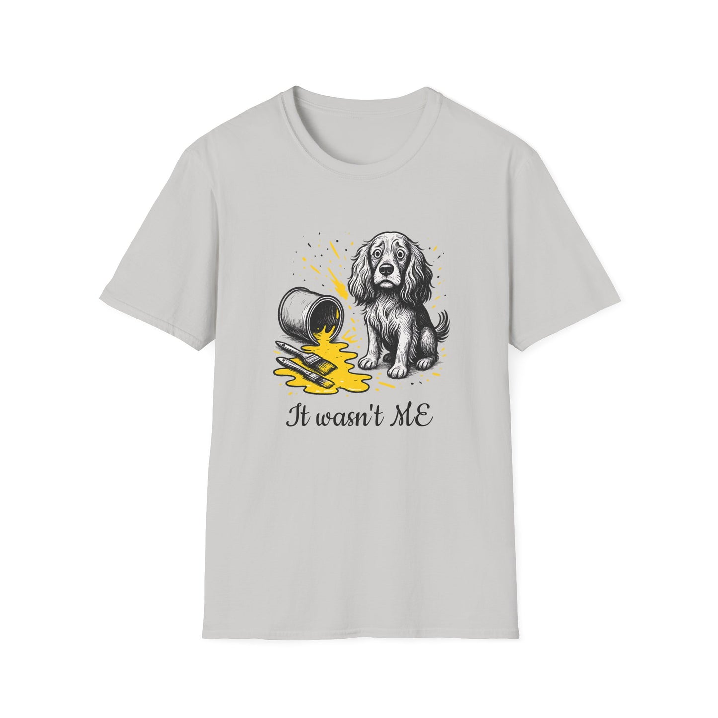 Cocker Spaniel Tee – Spilled Paint Design – Unisex Fit