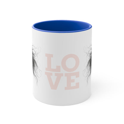 LOVE Horse Mug – Soft Script & Sketch Design – 11oz