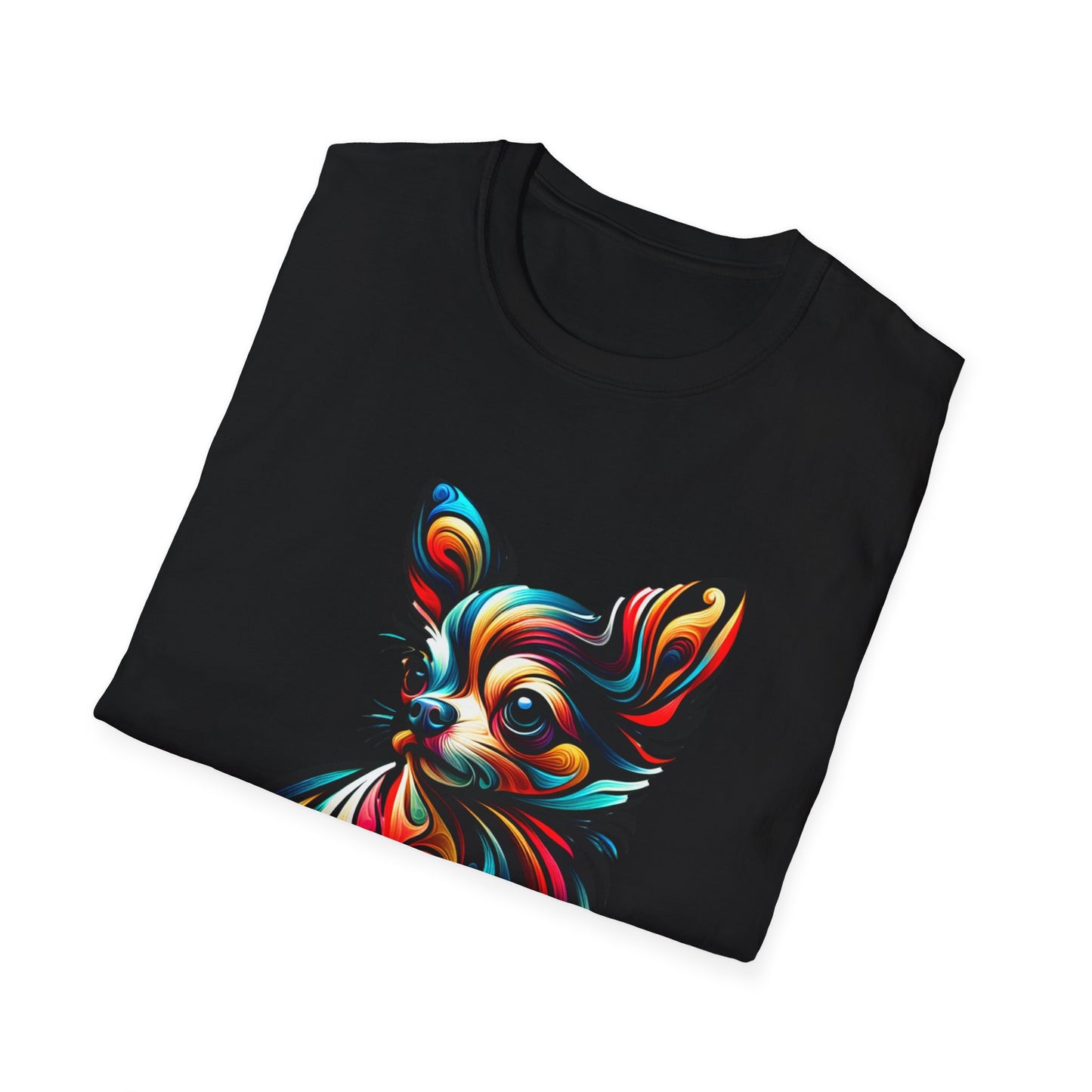 Chihuahua Tee – Vibrant Abstract Swirl Portrait – Unisex Fit