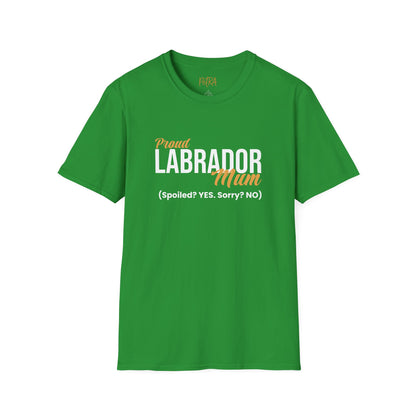 Labrador Tee – 'Spoiled? YES. Sorry? NO.' Mum Quote – Unisex Fit