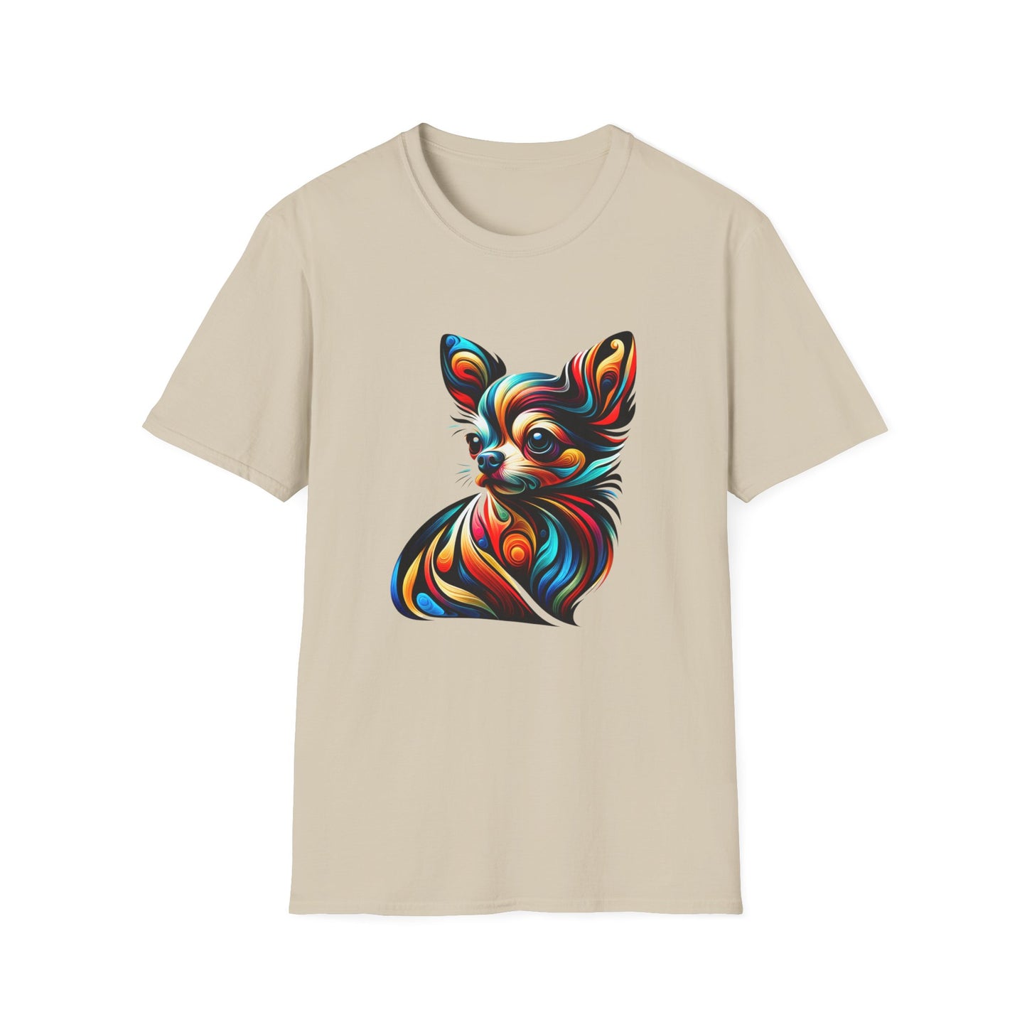 Chihuahua Tee – Vibrant Abstract Swirl Portrait – Unisex Fit