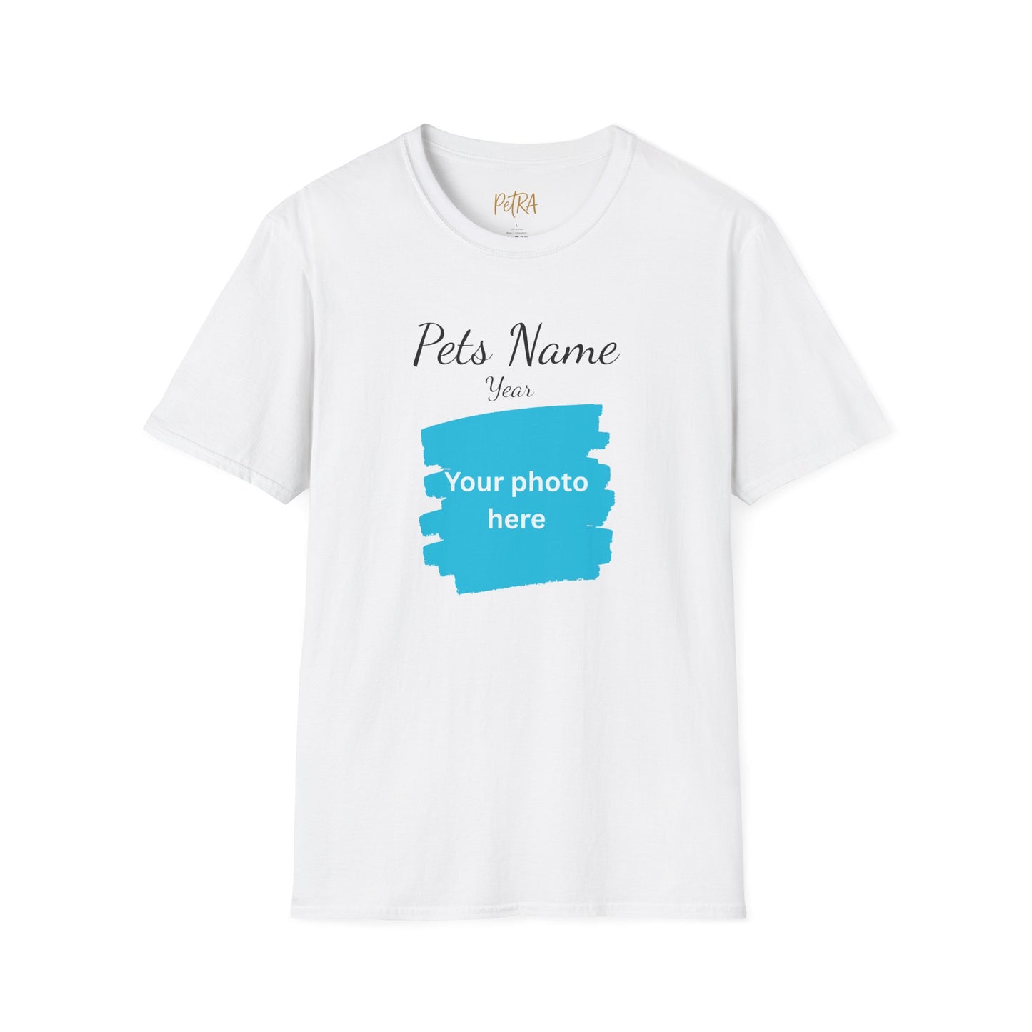 Custom Pet Photo T Shirt – Basic Upload & Text – Unisex Fit