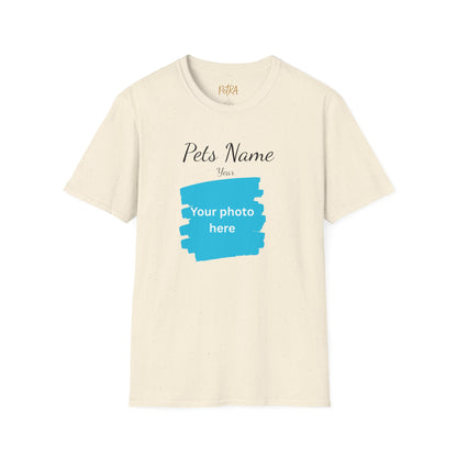 Custom Pet Photo T Shirt – Basic Upload & Text – Unisex Fit