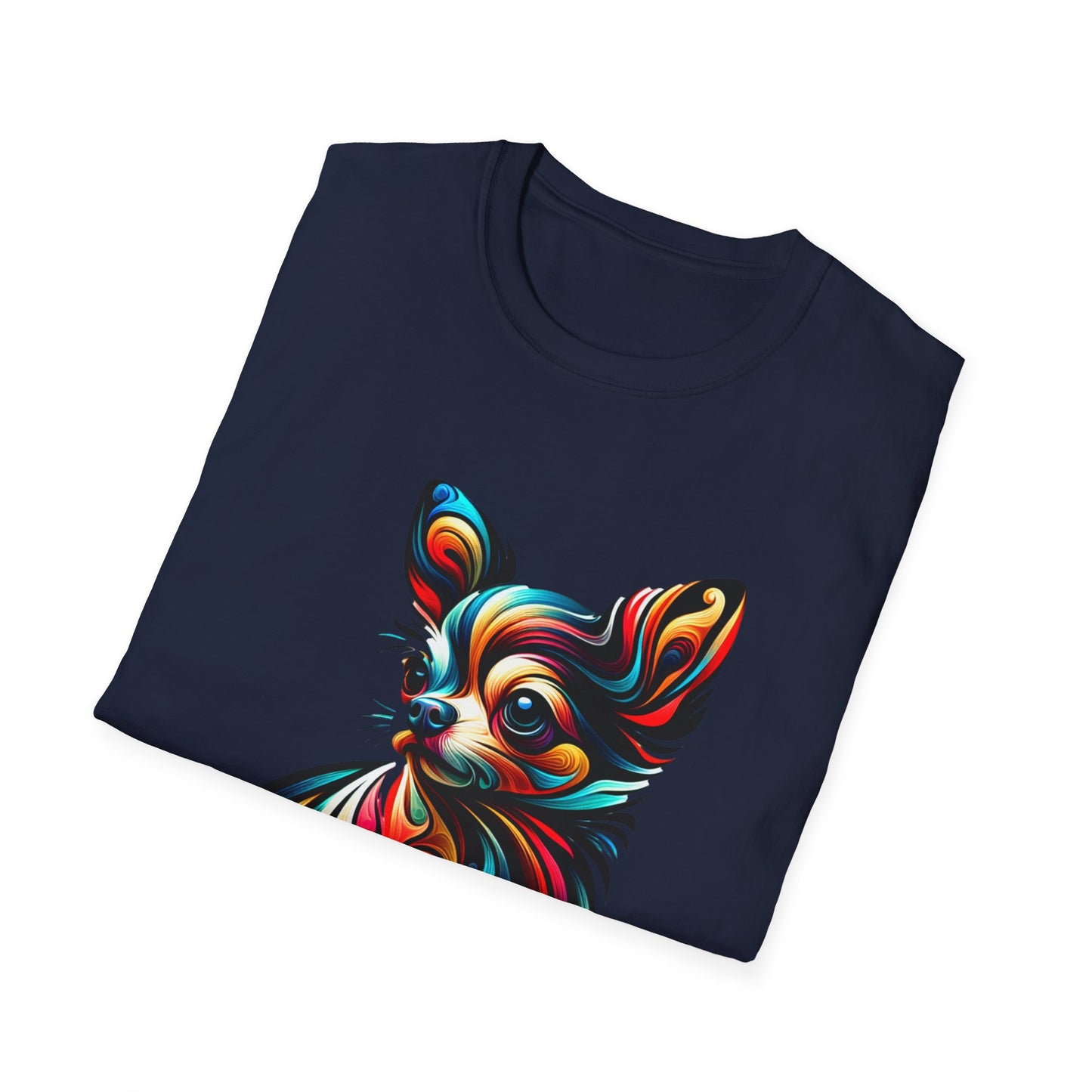 Chihuahua Tee – Vibrant Abstract Swirl Portrait – Unisex Fit