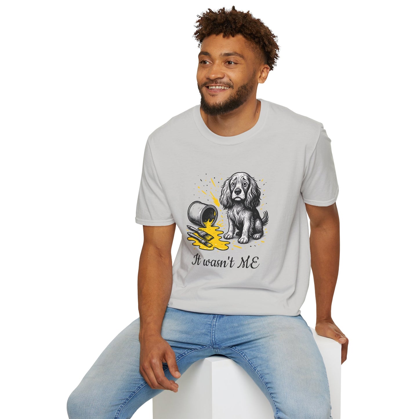 Cocker Spaniel Tee – Spilled Paint Design – Unisex Fit