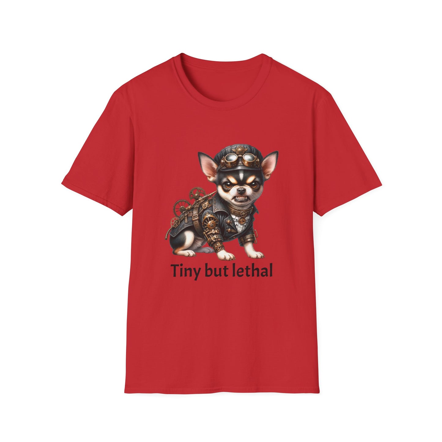 Chihuahua Tee – 'Tiny but Lethal' Steampunk Cosplay Design – Unisex Fit