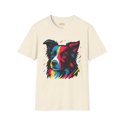 Border Collie T Shirt – Neo Pop Art Portrait – Unisex Fit