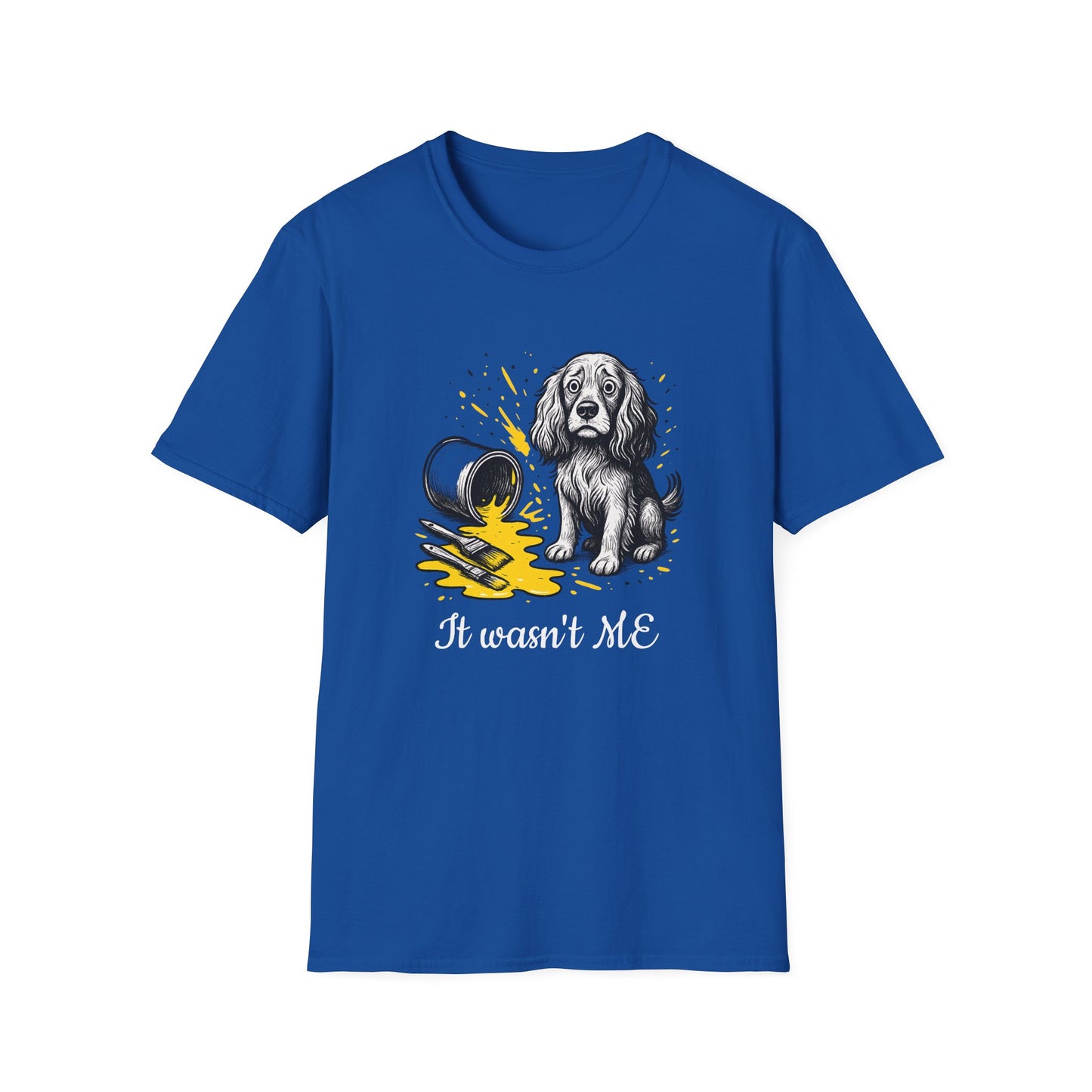 Cocker Spaniel Tee – Spilled Paint Design – Unisex Fit