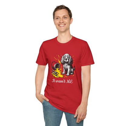 Cocker Spaniel Tee – Spilled Paint Design – Unisex Fit