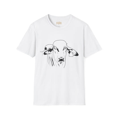 Brahman Tee – Minimal Line Art Cattle Design – Unisex Fit
