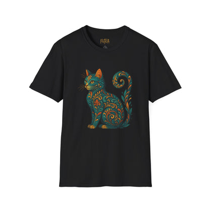 Cat Tee – Vintage Baroque Feline Design – Unisex Fit