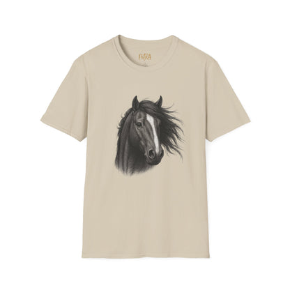 Horse Portrait Tee – Detailed Pencil Sketch Design – Unisex Fit