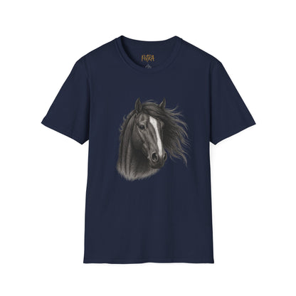 Horse Portrait Tee – Detailed Pencil Sketch Design – Unisex Fit