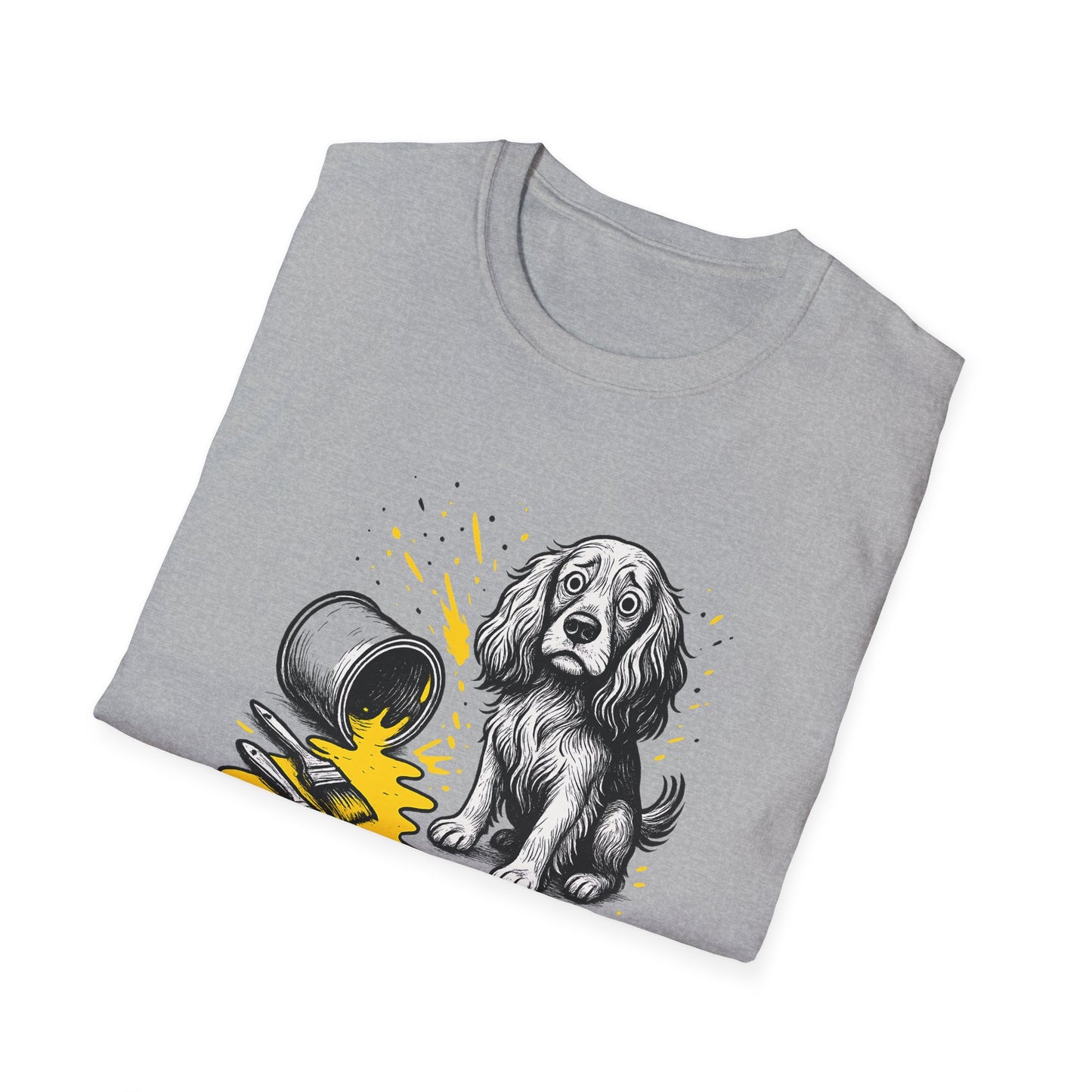 Cocker Spaniel Tee – Spilled Paint Design – Unisex Fit
