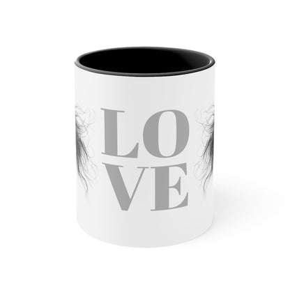 LOVE Horse Mug – Soft Script & Sketch Design – 11oz