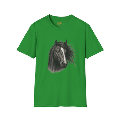 Horse Portrait Tee – Detailed Pencil Sketch Design – Unisex Fit