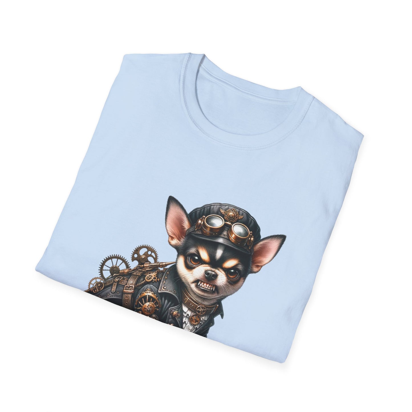 Chihuahua Tee – 'Tiny but Lethal' Steampunk Cosplay Design – Unisex Fit