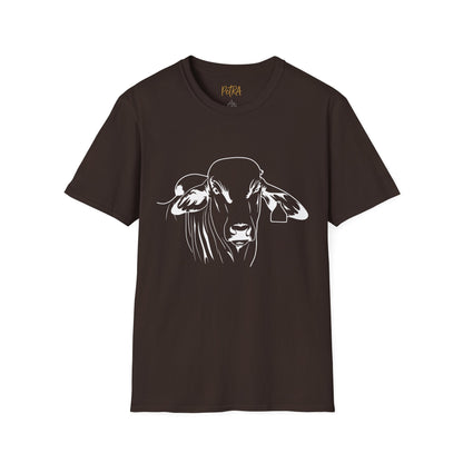 Brahman Tee – Minimal Line Art Cattle Design – Unisex Fit