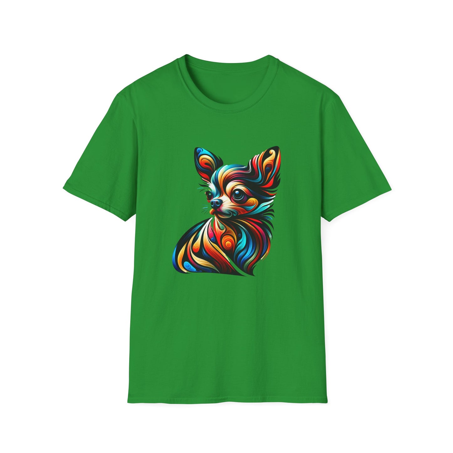 Chihuahua Tee – Vibrant Abstract Swirl Portrait – Unisex Fit