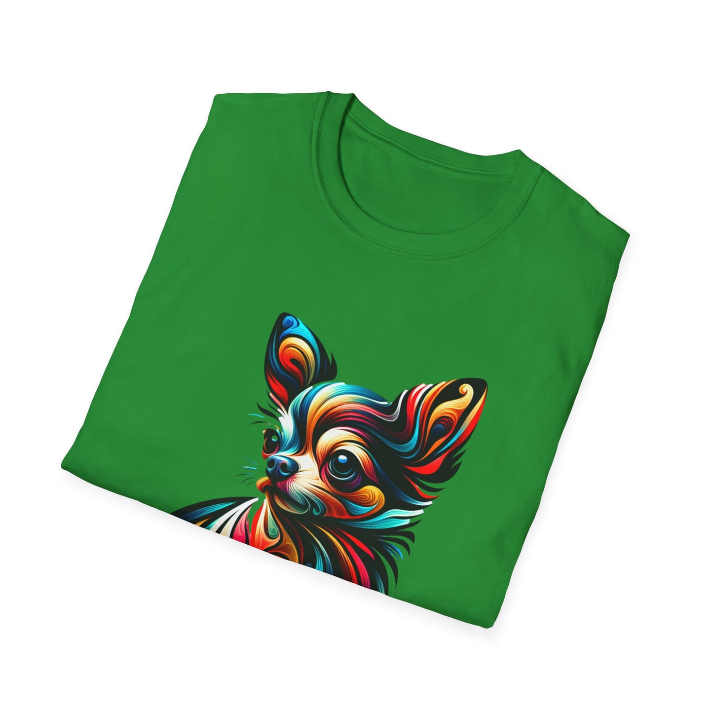 Chihuahua Tee – Vibrant Abstract Swirl Portrait – Unisex Fit