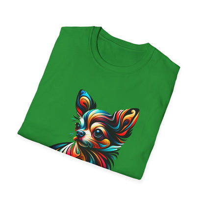 Chihuahua Tee – Vibrant Abstract Swirl Portrait – Unisex Fit