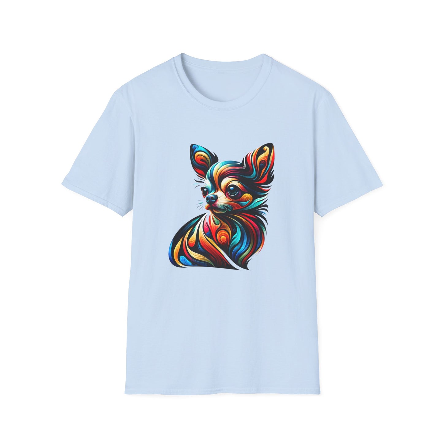 Chihuahua Tee – Vibrant Abstract Swirl Portrait – Unisex Fit
