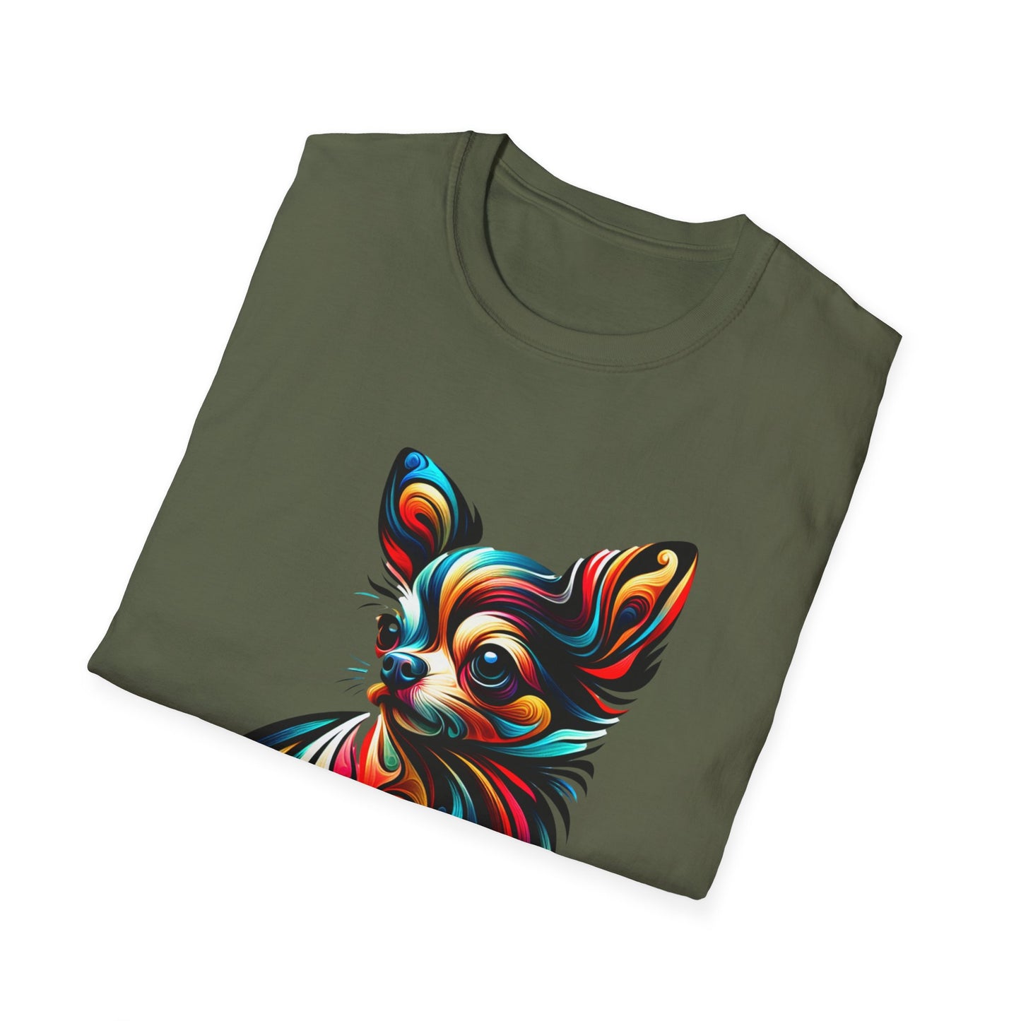 Chihuahua Tee – Vibrant Abstract Swirl Portrait – Unisex Fit