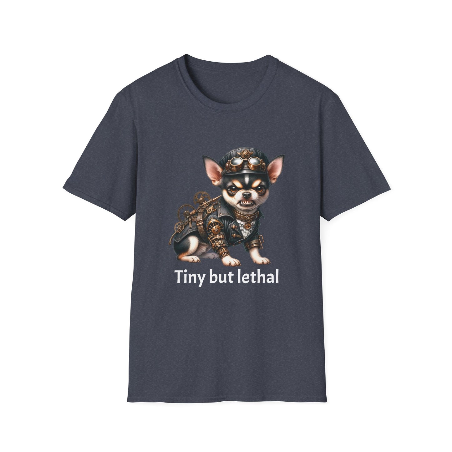 Chihuahua Tee – 'Tiny but Lethal' Steampunk Cosplay Design – Unisex Fit