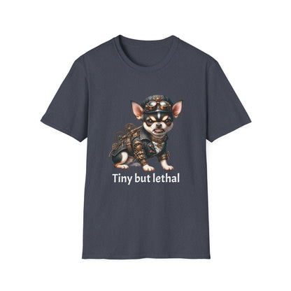 Chihuahua Tee – 'Tiny but Lethal' Steampunk Cosplay Design – Unisex Fit