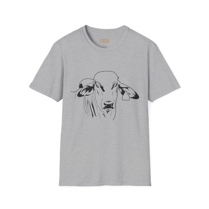 Brahman Tee – Minimal Line Art Cattle Design – Unisex Fit