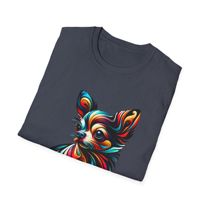 Chihuahua Tee – Vibrant Abstract Swirl Portrait – Unisex Fit
