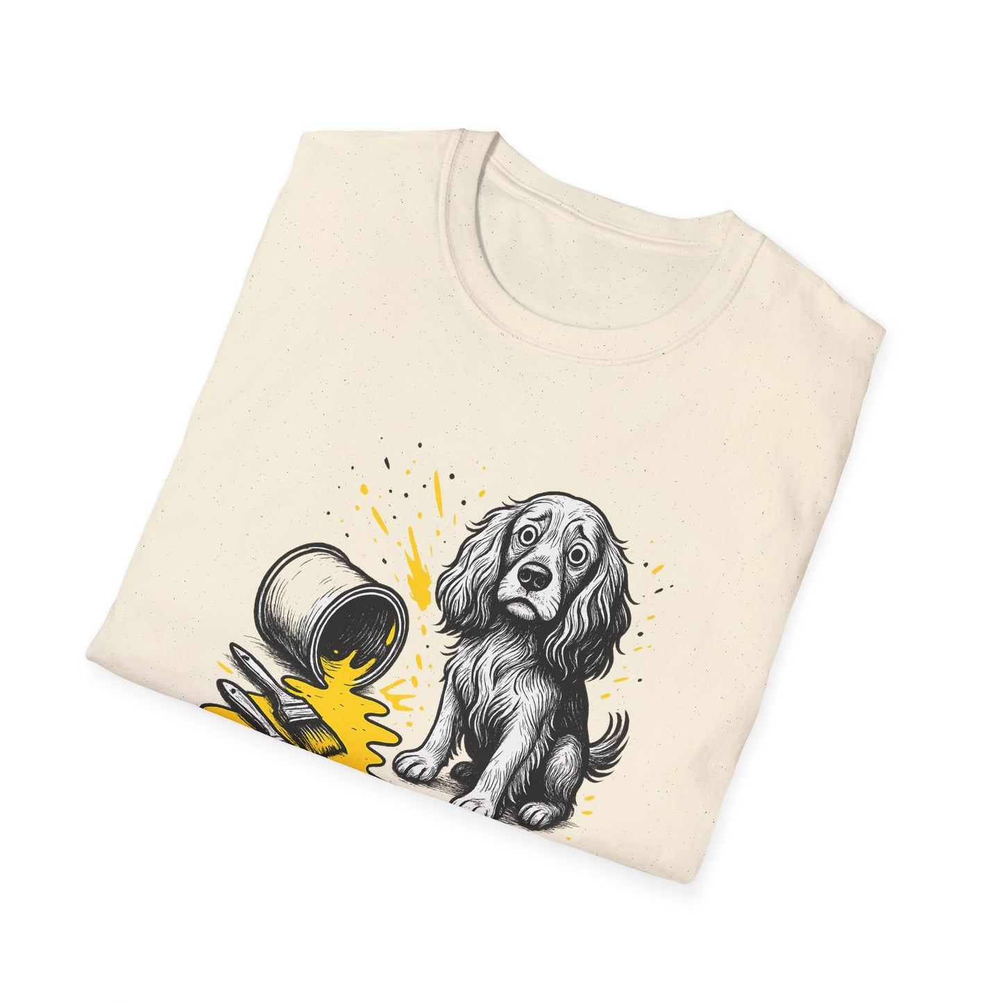 Cocker Spaniel Tee – Spilled Paint Design – Unisex Fit