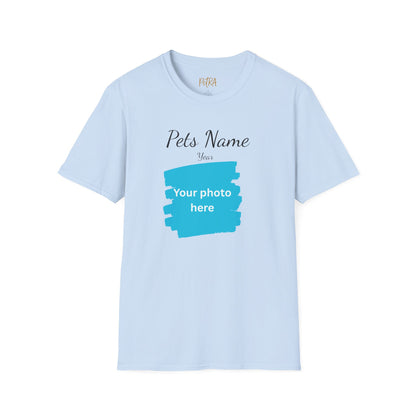 Custom Pet Photo T Shirt – Basic Upload & Text – Unisex Fit
