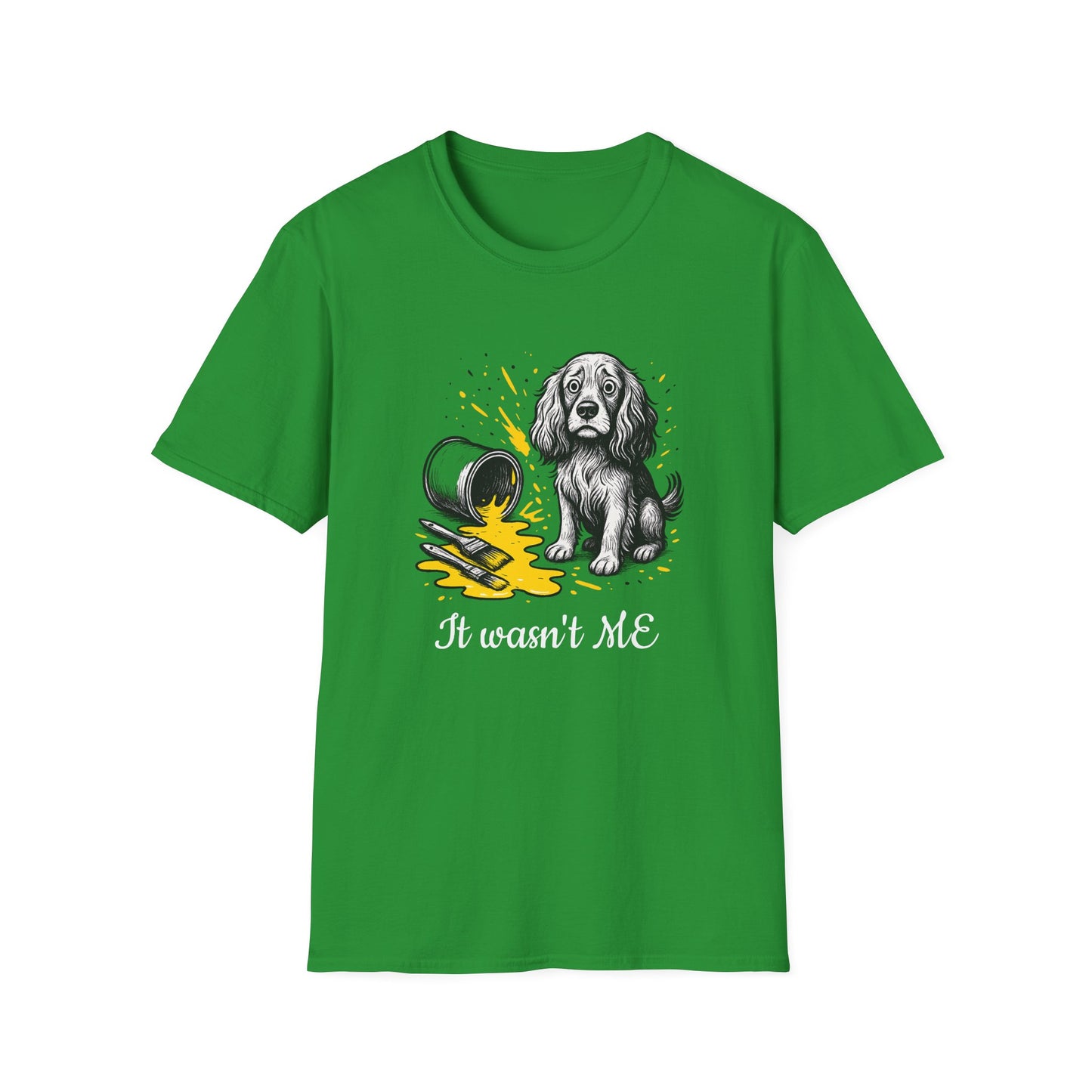 Cocker Spaniel Tee – Spilled Paint Design – Unisex Fit