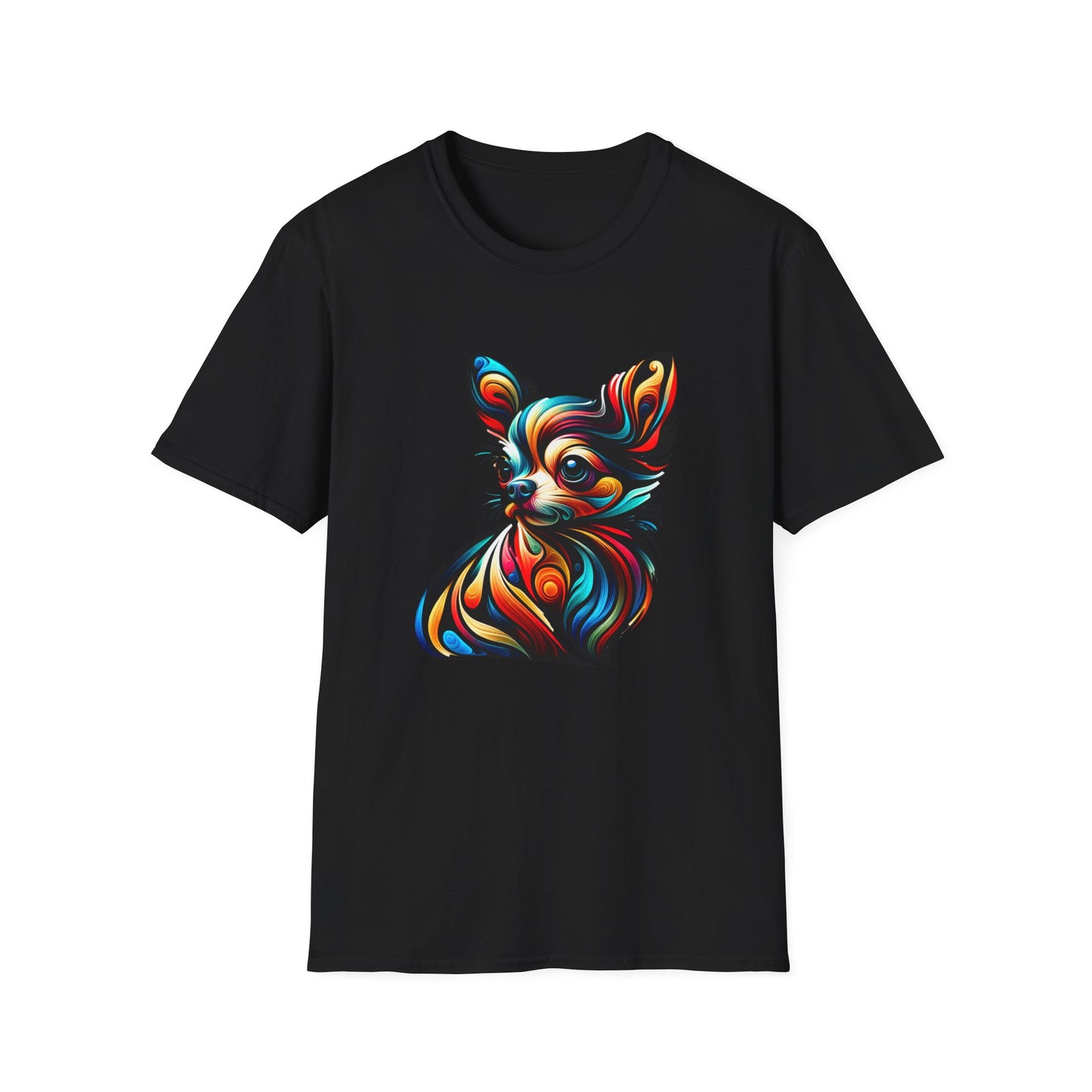 Chihuahua Tee – Vibrant Abstract Swirl Portrait – Unisex Fit