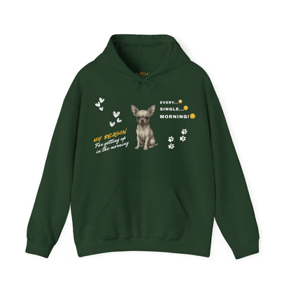 Chihuahua Hoodie – 'Every Single Morning' Sketch Design – Unisex Fit