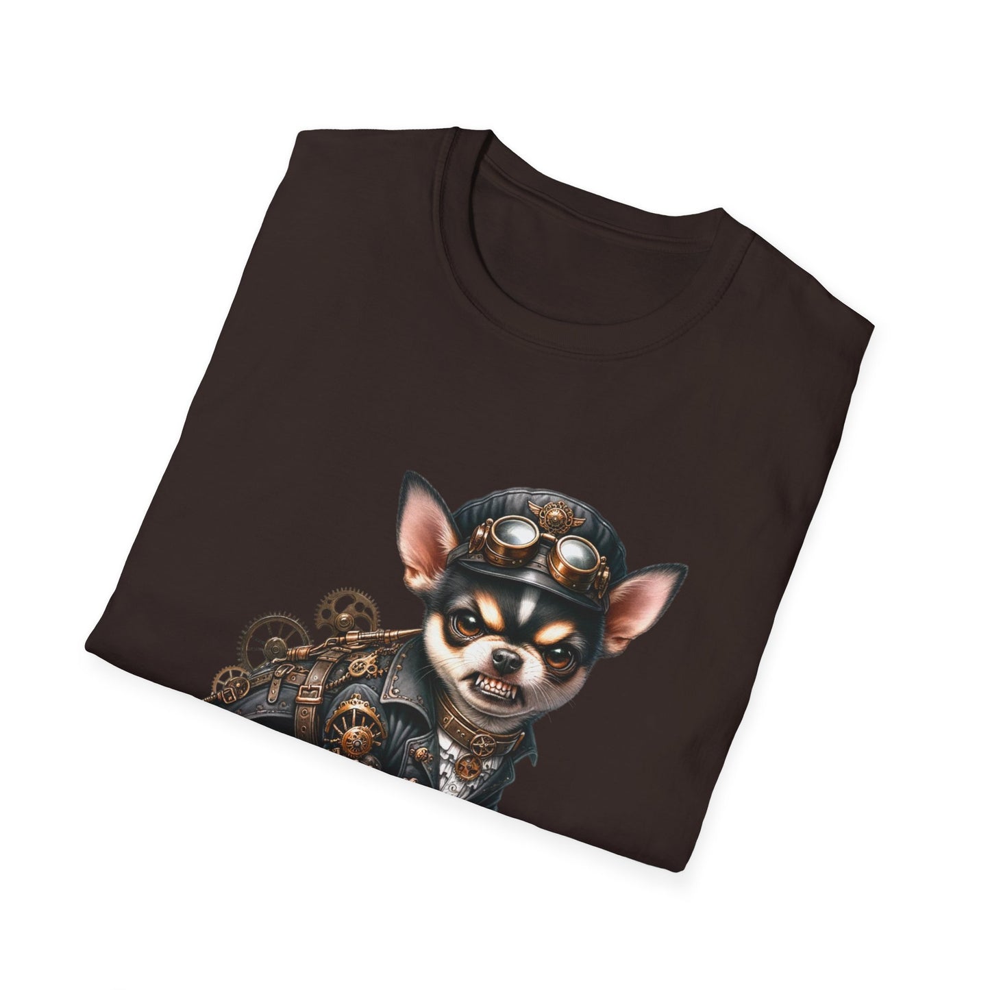 Chihuahua Tee – 'Tiny but Lethal' Steampunk Cosplay Design – Unisex Fit