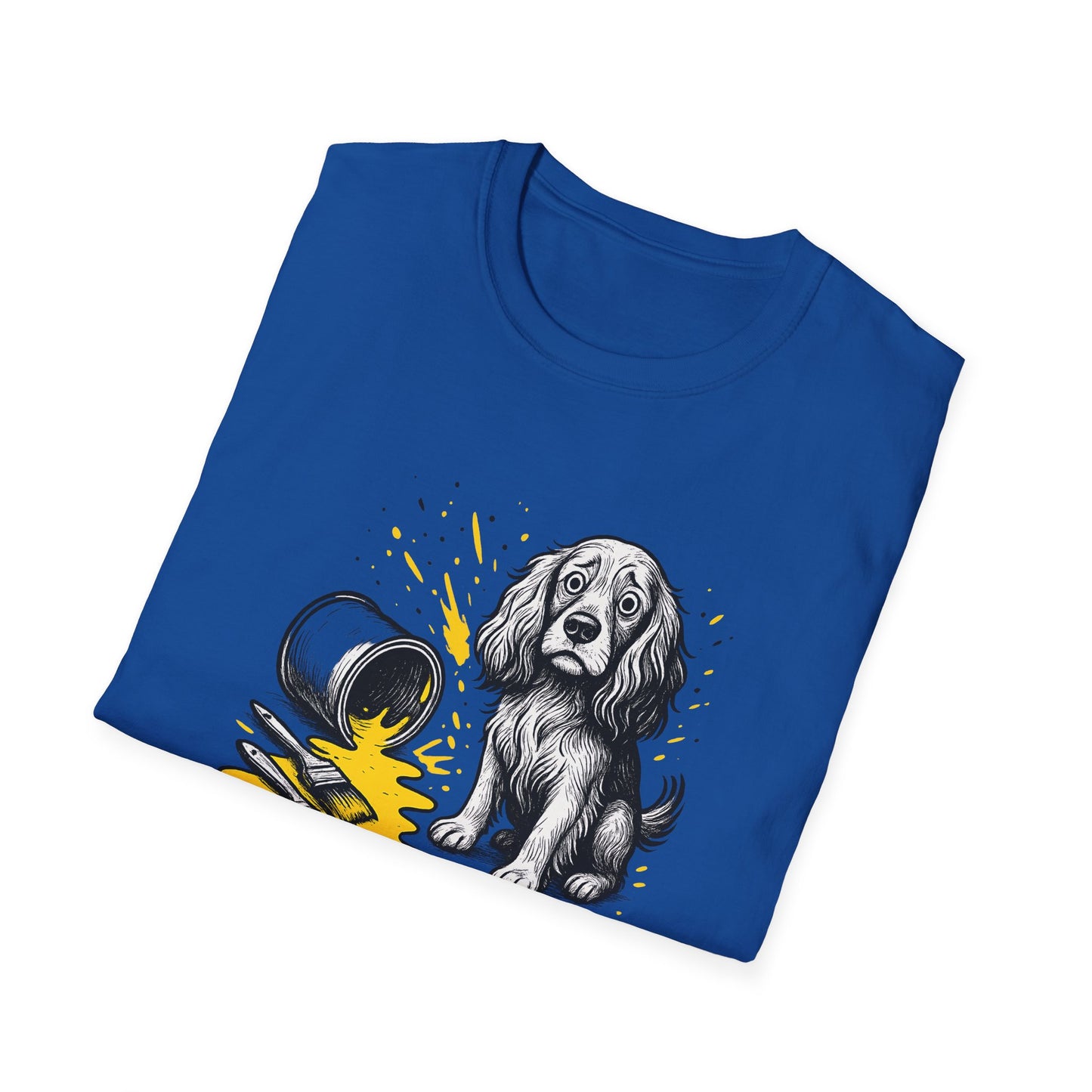 Cocker Spaniel Tee – Spilled Paint Design – Unisex Fit