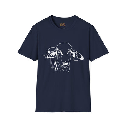 Brahman Tee – Minimal Line Art Cattle Design – Unisex Fit