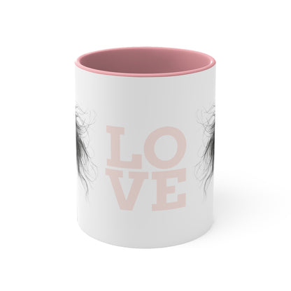 LOVE Horse Mug – Soft Script & Sketch Design – 11oz