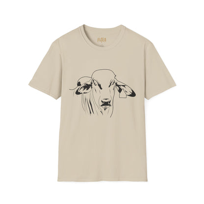 Brahman Tee – Minimal Line Art Cattle Design – Unisex Fit