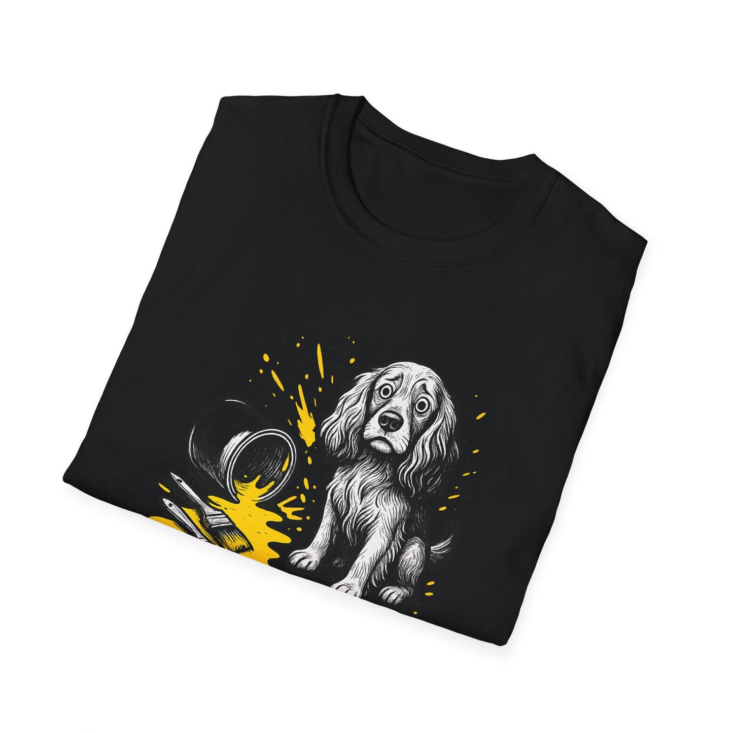 Cocker Spaniel Tee – Spilled Paint Design – Unisex Fit