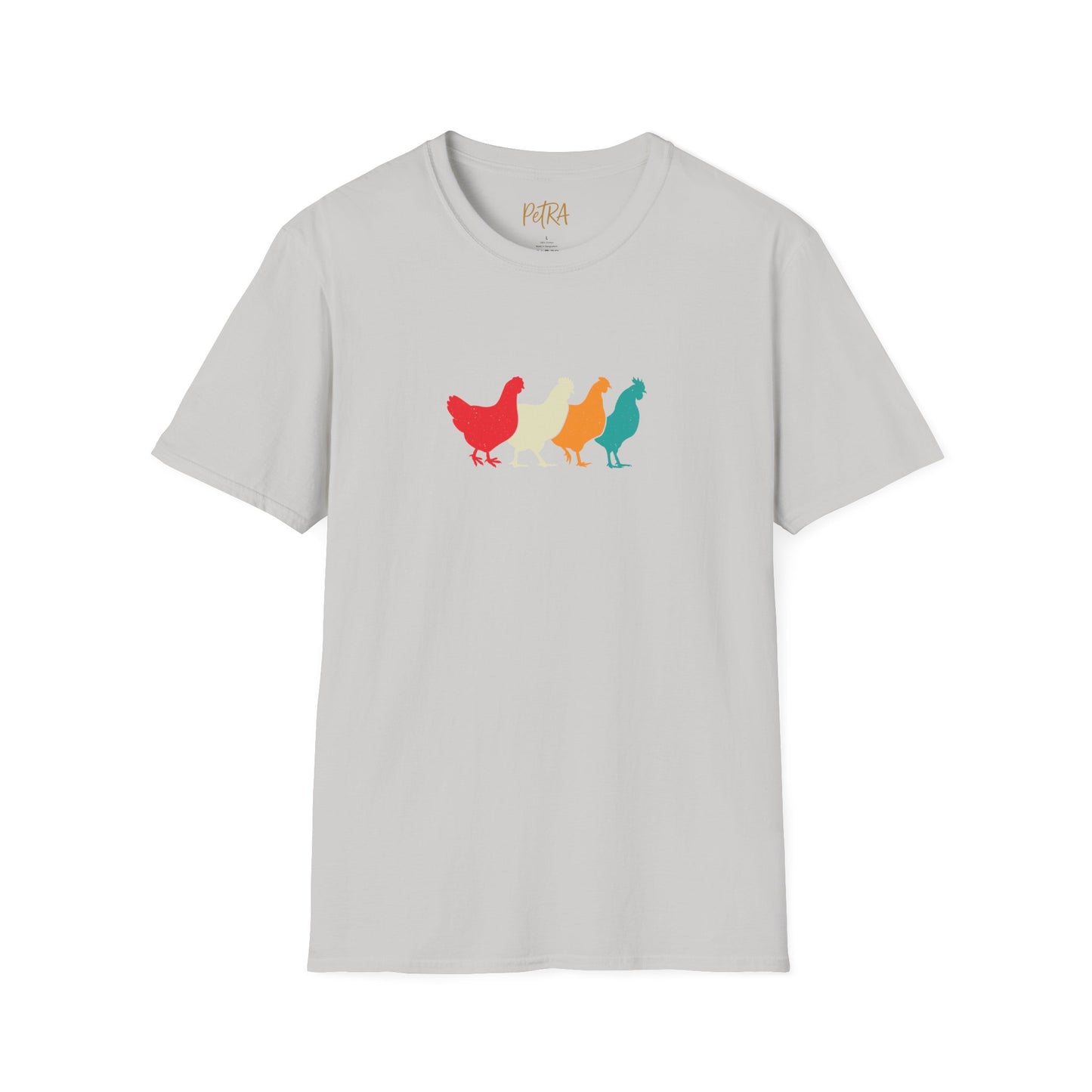 Chicken Parade Tee – Retro Silhouette Farm Design – Unisex Fit