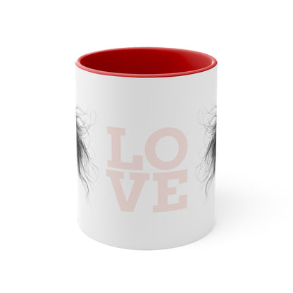 LOVE Horse Mug – Soft Script & Sketch Design – 11oz