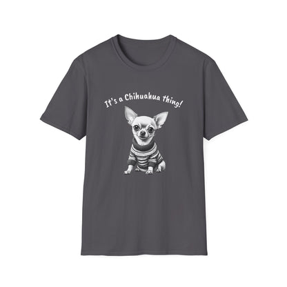 Chihuahua T Shirt – 'It’s a Chihuahua Thing!' Sweater Sketch – Unisex Fit