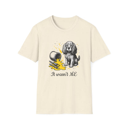 Cocker Spaniel Tee – Spilled Paint Design – Unisex Fit
