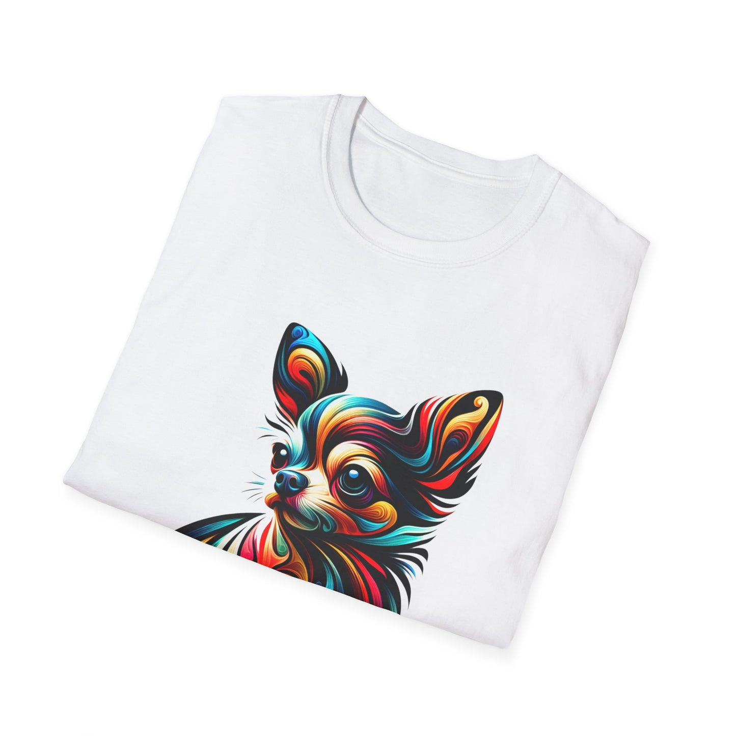 Chihuahua Tee – Vibrant Abstract Swirl Portrait – Unisex Fit