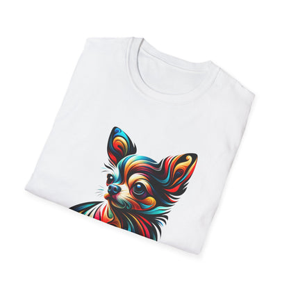Chihuahua Tee – Vibrant Abstract Swirl Portrait – Unisex Fit