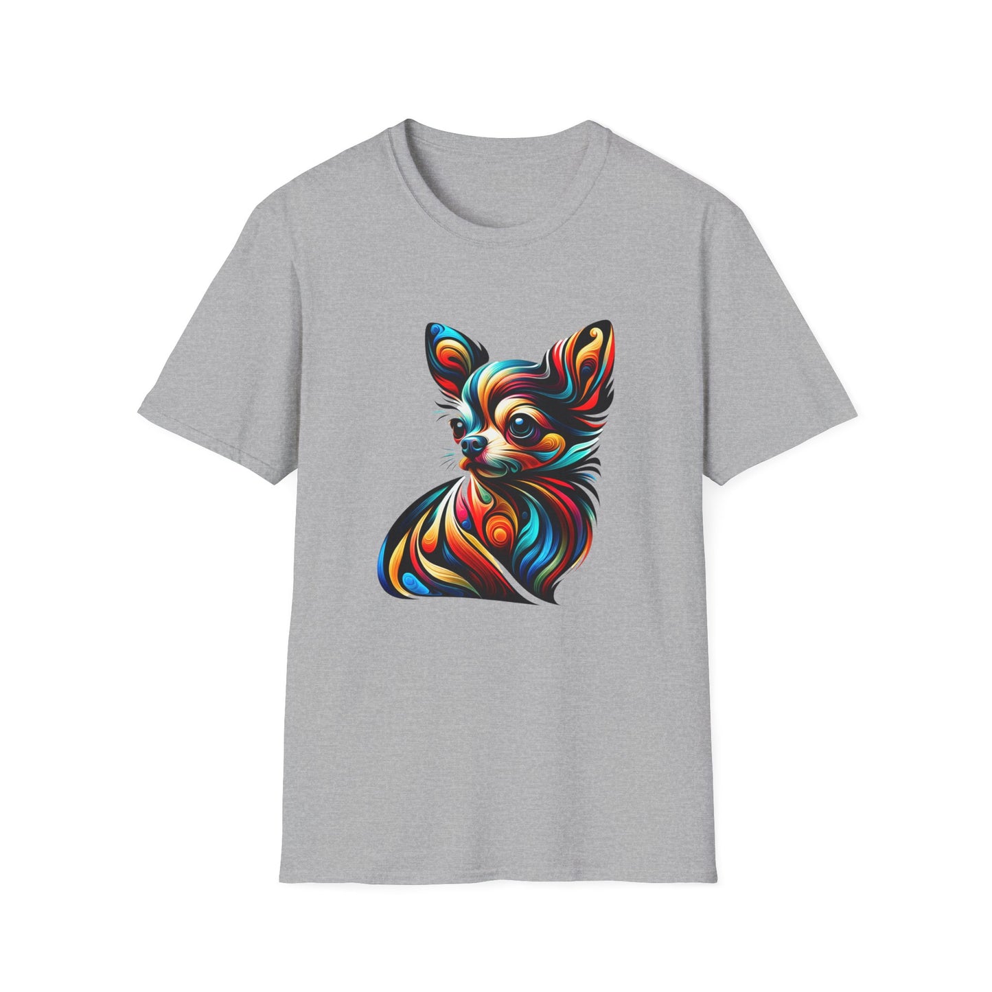 Chihuahua Tee – Vibrant Abstract Swirl Portrait – Unisex Fit
