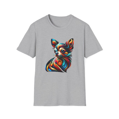 Chihuahua Tee – Vibrant Abstract Swirl Portrait – Unisex Fit